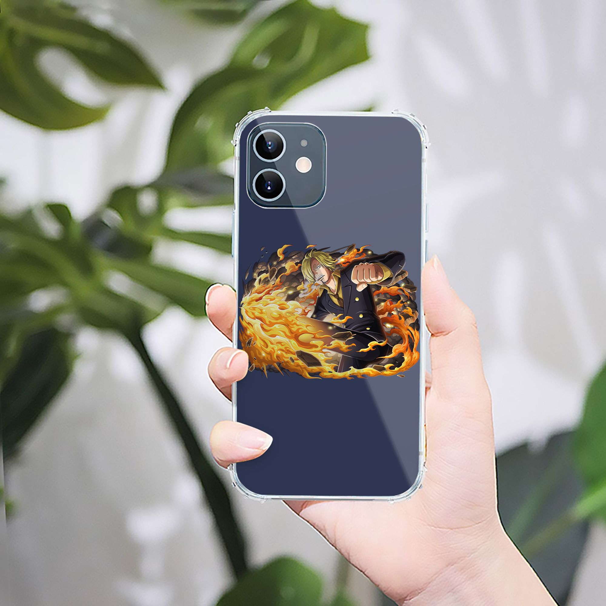 （画像用） ワンピース サンジ ONE PIECE Sanji 【iPhone 12シリーズ対応】透明スマホケース（クリアソフトケース）